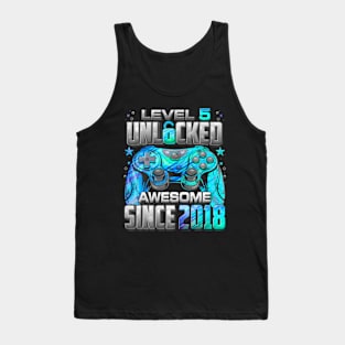 Level 5 Unlocked Awesome Since 2018 5Th Birthday Gaming Tank Top